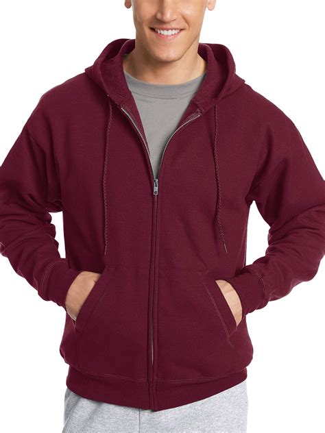 Hanes Men's Ecosmart Fleece Zip Pullover Hoodie with Front Pocket ...