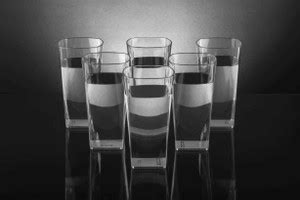 VENTORA (Pack of 6) Square Clear Plastic Glasses For Water And Juice ...