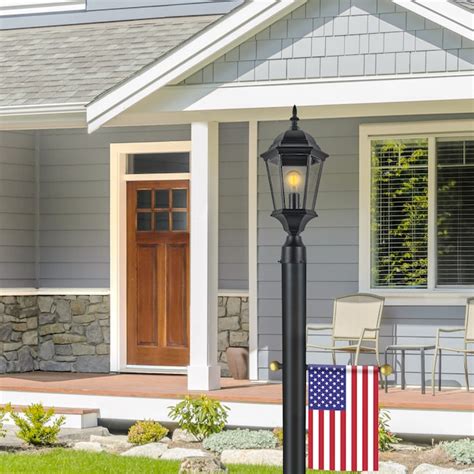 Design House 2.9-in Black Traditional Outdoor Post Light with Dusk-to ...