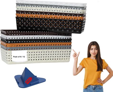 RUSHIL WERE Multipurpose Desk Organizer Basket | 1 Free Mobile Pyramid ...