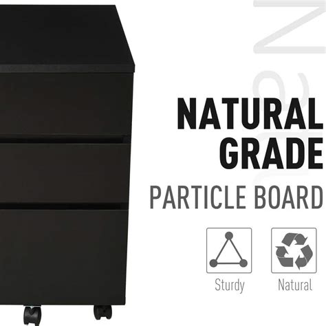 Black 3 Drawer Storage Cabinet, Home Office Mobile India | Ubuy