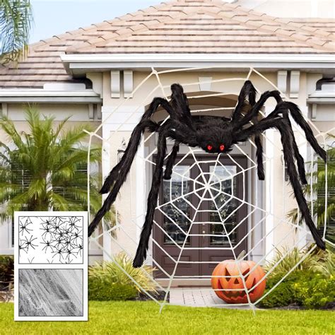 Amazon.com: GEJRIO Halloween Spider Decorations, Halloween Giant Spider ...