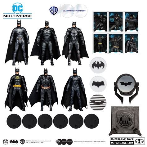 Pack 6 Estatua Action Figure Batman Filmes: Dc Comics Escala 1/12 ...