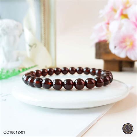 6-6.5mm 酒红石榴手链 | icrystal.asia