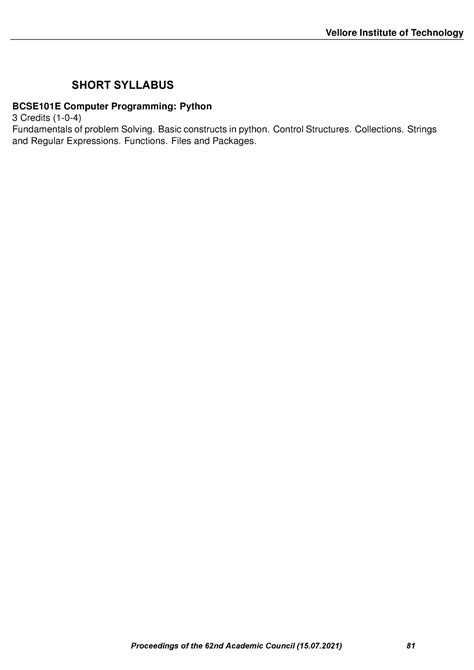 BCSE101E Computer- Programming- Python ELA 1 - Vellore Institute of ...