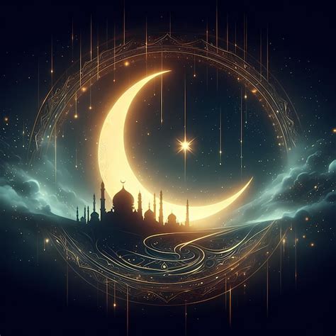 Premium Photo | A symbolic representation of the Hilal the crescent ...