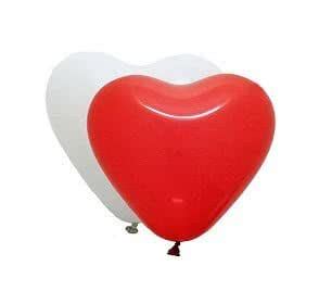 Crazy Sutra Party Heart Shaped Balloon Red & White (Pack of 60 ...
