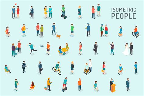 isometric illustration people