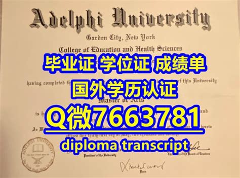 国外文凭《办艾德菲大学毕业证成绩单材料及认证流程》