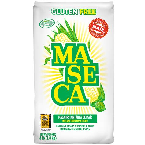 MASECA Traditional Instant Corn Masa Flour 4.0 Lb, Gluten Free, Whole ...