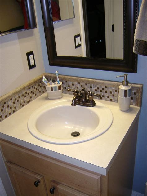 Surprising Collections Of Small Bathroom Vanity Backsplash Ideas Photos ...