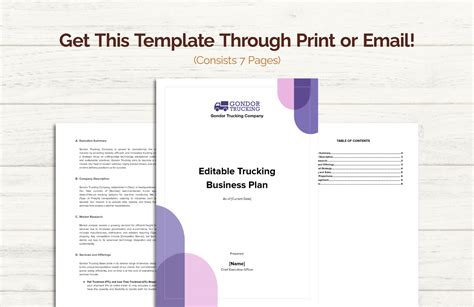 Editable Trucking Business Plan Template in PDF, Word, Google Docs ...