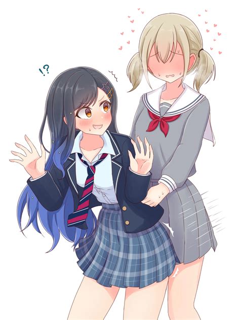 Dynasty Reader » Image › Chiaki Himanagi, Dry humping, School girl, Yuri, Project Sekai, An x Kohane