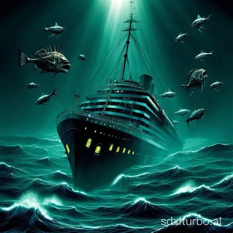 Titanic Submerged in Deep Sea Horror | SDXL Free Online