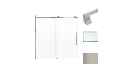 Transolid MBDT606008FR-J-BS 60" High x 60" Wide Bypass Frameless Shower ...