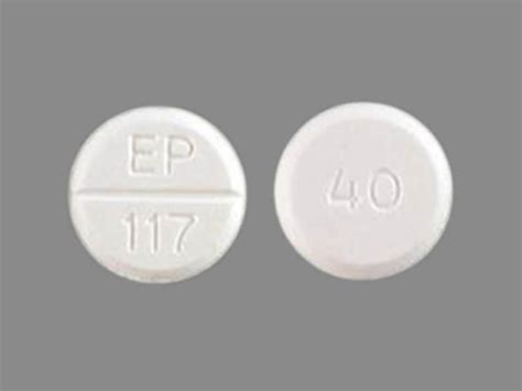 Pill Finder: EP 117 40 White Round - Medicine.com