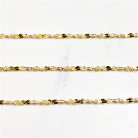 10k Yellow Gold Twisted Serpentine Chain | 24" | – 100 Ways