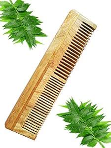 Buy Evana Handcraft Pure neem wooden comb for hair growth| Model 1 ...