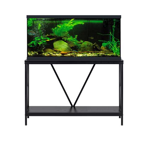 Aquatic Fundamentals 40/55 Gallon Steel X-Frame Black Aquarium Stand ...