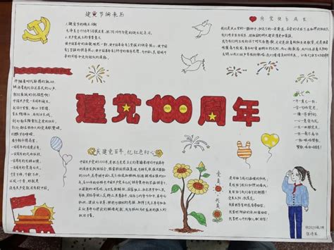 建党百年辉煌历程手抄报建党100年时代变迁手抄报