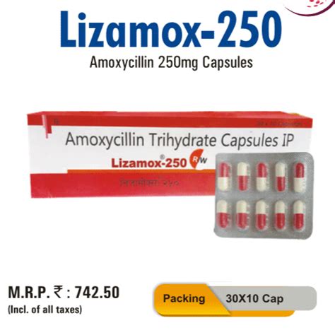 Lizamox®-250 Capsules Elisa Biotech Pvt Ltd