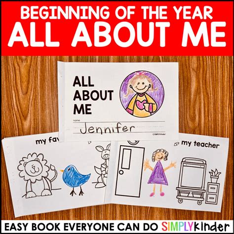 All About Me Book for Beginning of the Year Kinder - Simply Kinder