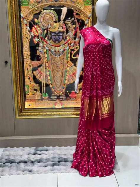 Premium Gaji Silk Bandhani Saree - Hand Bandhej Design – TREND BUY