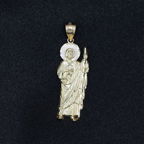San Judas Pendant - 14k Gold – Huerta Jewelry