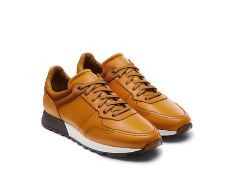 Tan Leather Nausori Lace Up Running Sneaker Shoes – Costoso Italiano