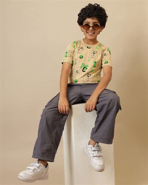 Minecraft Printed Regular Fit Tshirt For Boys – Kidsville