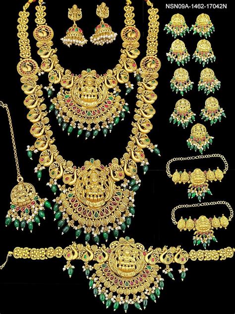 Premium Gold Finish Best Seller Full Bridal Set Combo – Griiham