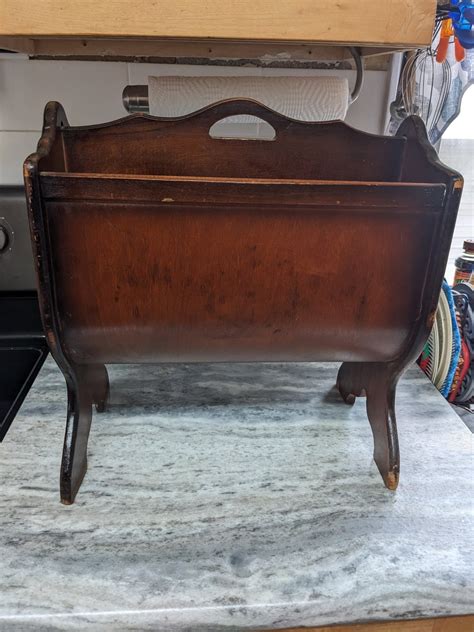 Vintage Antique Wooden Crafted Magazine Rack - Etsy