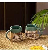 Buy ExclusiveLane Studio Pottery Ceramic Cups and Saucer Set of 6 (110 ...
