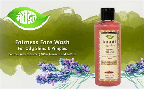 Khadi Meghdoot Fairness Face Wash 210ml enriched with extracts of Aloe ...