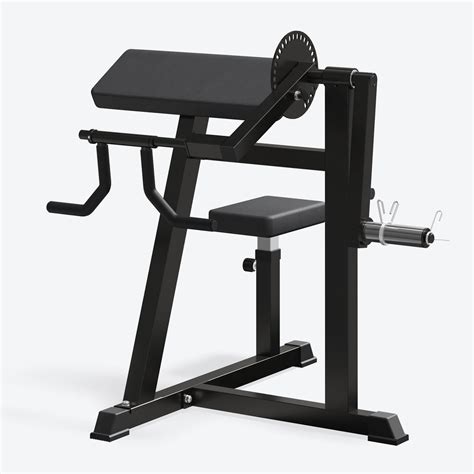 GMWD 2-in-1 Preacher Curl /Tricep Extension Machine Plate Loaded Bicep Curl Adjustable