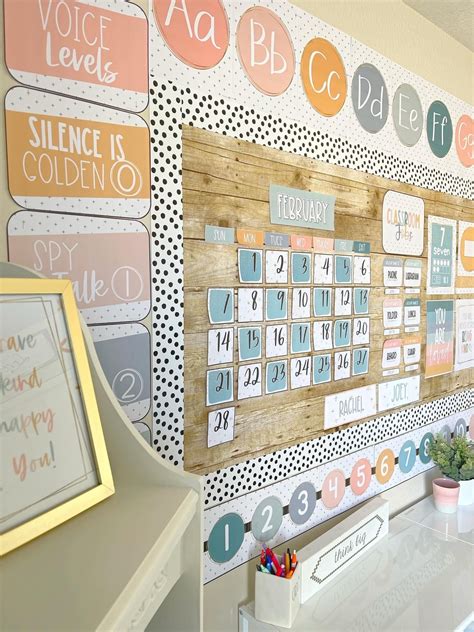 Earthy boho rainbow themed classroom decor printables – Artofit