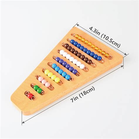 BOHS Montessori Bead Stair Set, 1-10 Counting, with India | Ubuy
