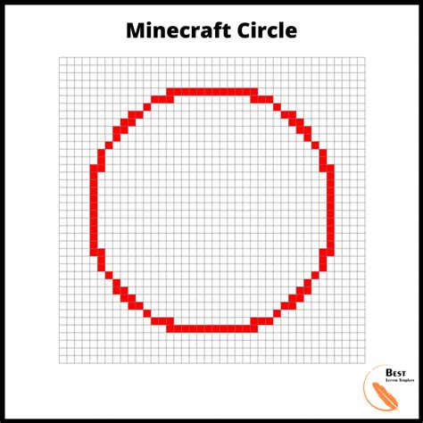 Printable Minecraft Circle Template -- (Chart, Diagram)