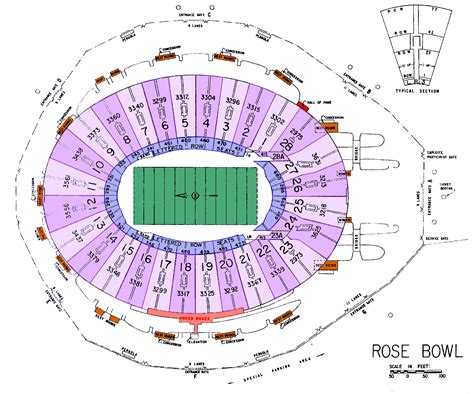 Map Of Rose Bowl Stadium