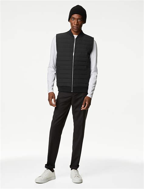 Buy Cotton Blend Quilted Gilet at Marks & Spencer
