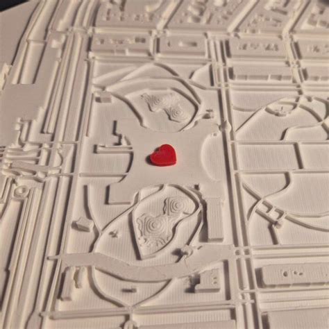 Personalized 3D Printed City Map in Frame | Unique Gift With Location Heart - Etsy