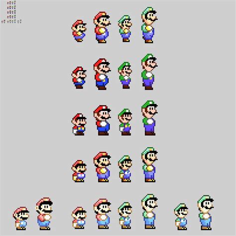 10x SMA2 SMW Luigi Styled Mario Sprite 2023 by Abbysek on DeviantArt