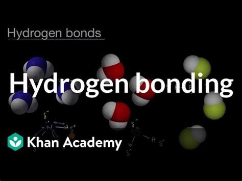 Hydrogen bonding and Intermolecular forces and properties Video Lecture ...