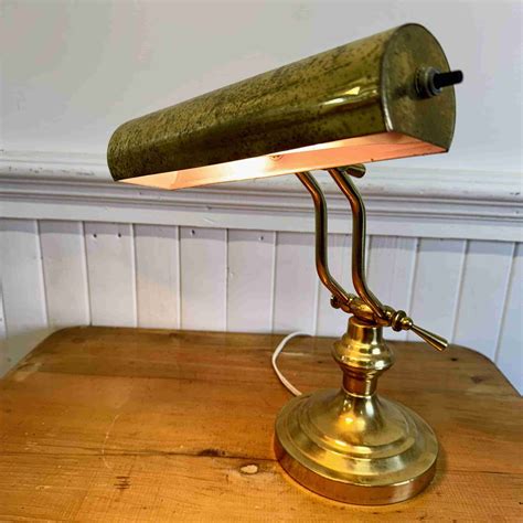 Vintage Brass Bankers Lamp - Historic House Salvage