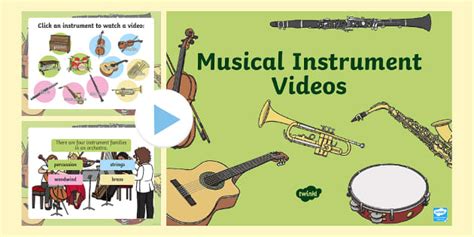 Types of Musical Instruments and Families - Video PowerPoint