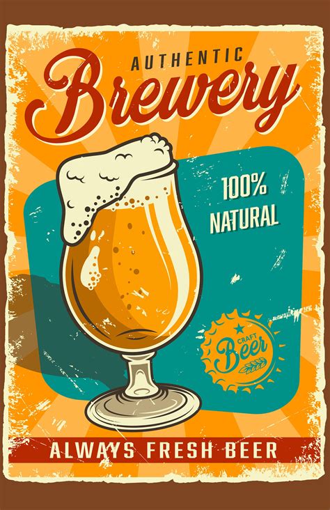 Vintage Beer Poster Set, 7 Digital Prints, Beer Posters, Classic Beer ...