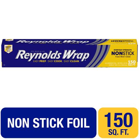 Reynolds Wrap Heavy Duty Non-Stick Aluminum Foil, 150 Square Feet ...