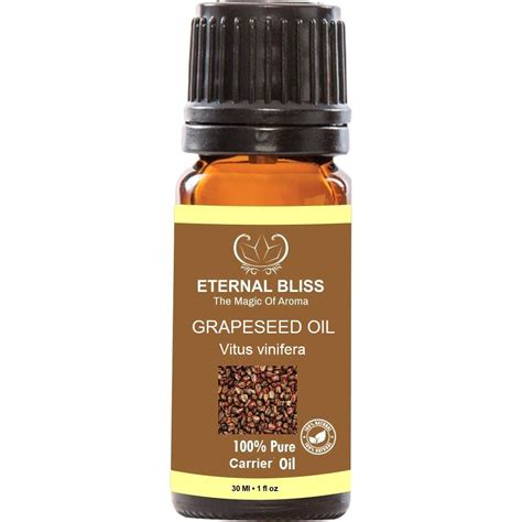 Buy Eternal Bliss Grapeseed Cold Pressed Carrier Base Oil - 100% Pure ...