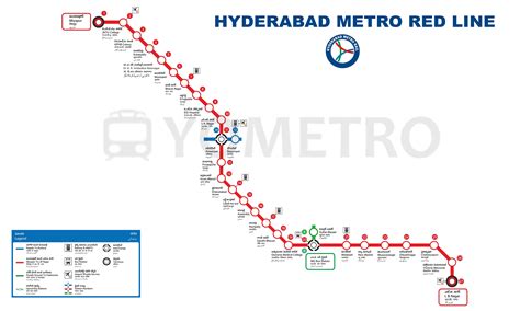 Hyderabad Metro Map 2026, Stations & Metro Lines Maps - YoMetro