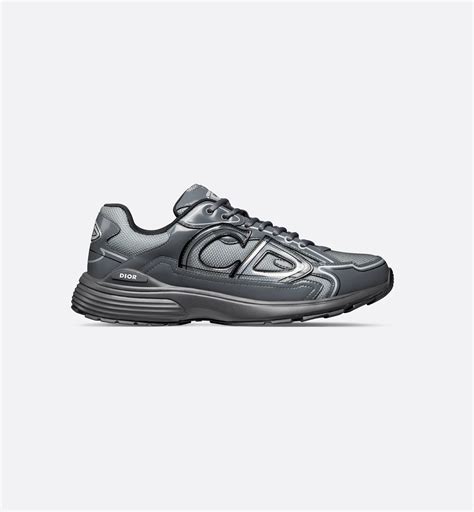 B30 Countdown-sneaker Lichtgrijze technische stof en glanzend afgewerkte grijze technische mesh ...